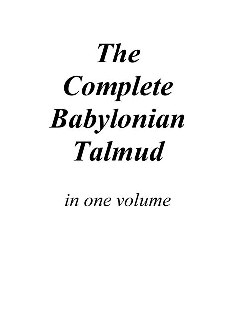 View PDF Flyer. . Babylonian talmud in english pdf